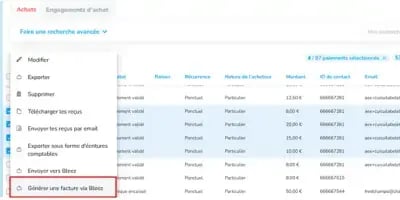 Page partenariat OHME Bleez générer des factures depuis OHME sur Bleez